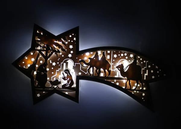 LED-lys i tre, kamel, ørkendyne, skrivebordslampe, nattbordsbelysning, dekor