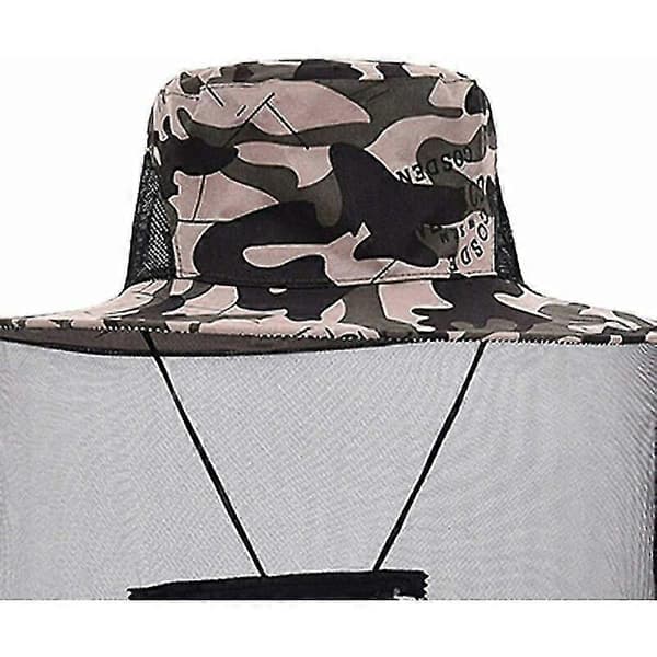 Fiskehatter for bier, mygg, hode- og ansiktsbeskyttelse, unisex, for voksne