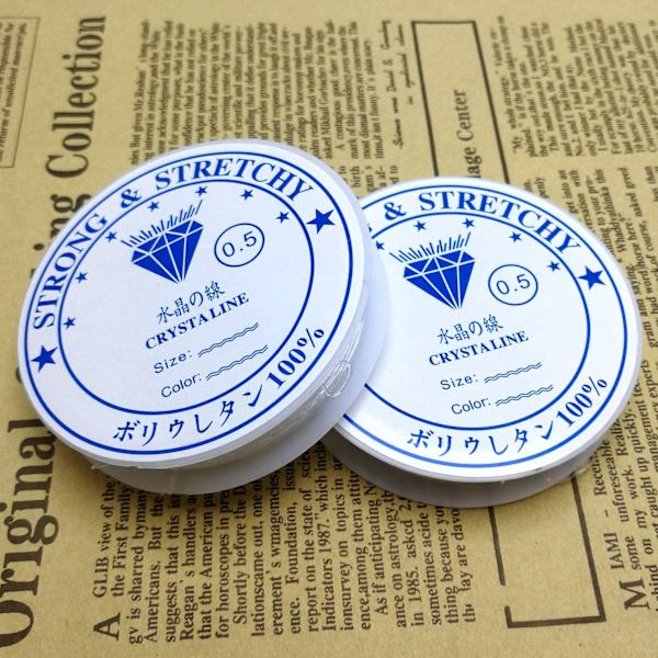4 Spolar 0,5 mm 1 mm Elastisk Smyckestråd Gummitråd