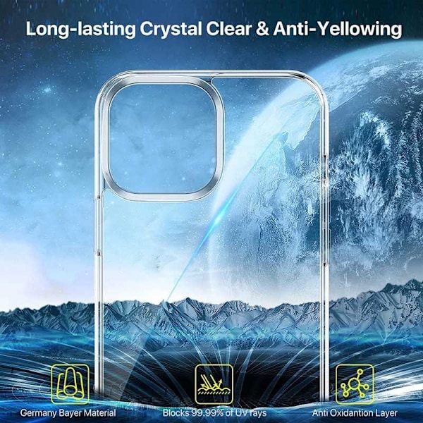 iPhone 13 Stöttåligt Genomskinligt Skal Simple Transparent