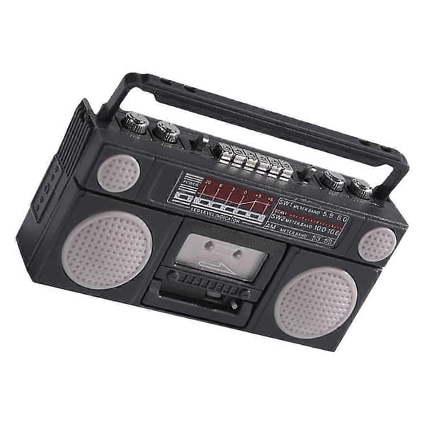 Miniradio modellinredning Miniatyrradio prydnad Dockhusdekoration