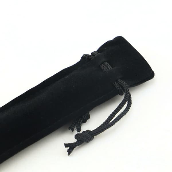 Texturerad Sammet Pennafodral (Svart, Pack med 18)