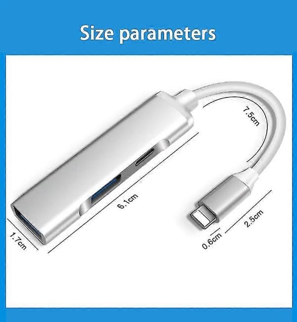 OTG til Apple til USB 3.0 USB Hub 3.0 USB OTG Adapter til iPhone iPad iOS Lightning til USB Hub 3.0 med Lightning Opladningsport