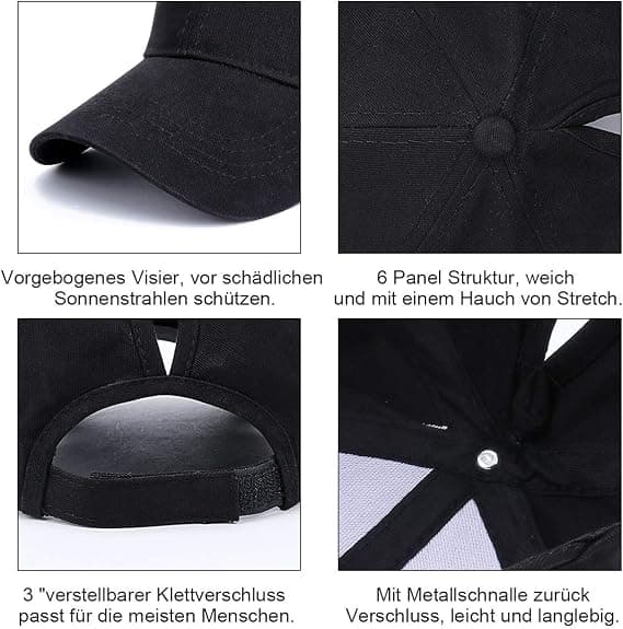 Baseballcaps - Uformell caps, sporty baseballcaps, klassisk ensfarget