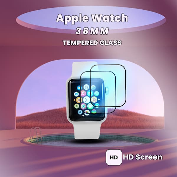Apple Watch 38mm, 2-pack, 3D skärmskydd, premiumkvalitet