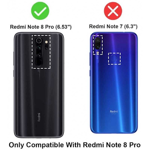 Xiaomi Redmi Note 8 Pro Tunt Mattsvart Skal Basic V2 Svart