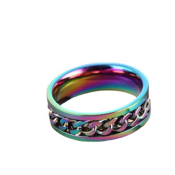 Anti-ångest spinner fidget roterande ring ringar Storlek 7/17mm størrelse 7/17 mm