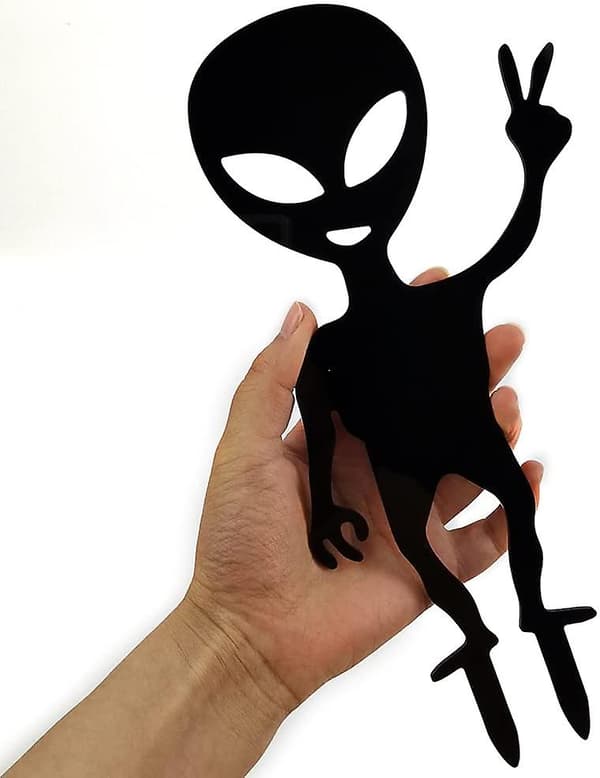 Hagedekorasjon, Alien Silhuett Hagedekorasjon Utendørs Plen