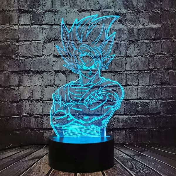 3D syv serier Dragon Ball Kakarot frontlykter LED bordlampe mul