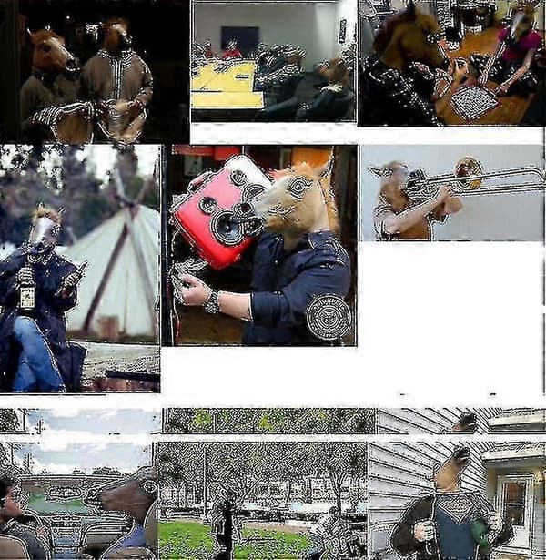 Maske Dyrehode Maskerade Party Kostyme Morsom Hest Gal