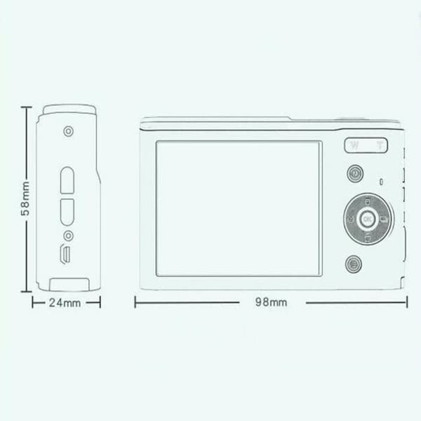 Digitalkamera 1080P HD Kamera Digital 2.8'LCD Kompaktkamera Digitalkamera