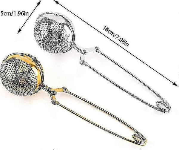 Te-tang Rustfritt Stål 5,5cm Te-sil For Brygging av Løs Te Skje Sølv-XinHan