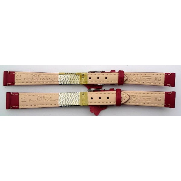 Rött läderband Diloy 12/14 mm Red 12 mm