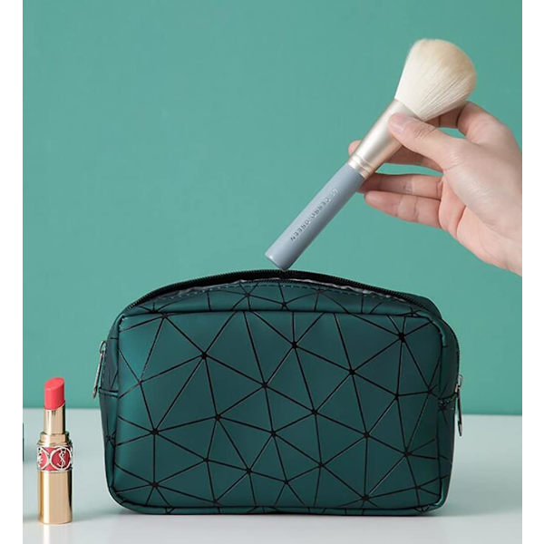 Toalettmappe, dobbeltlags kosmetikkveske laminert solid holdbar
