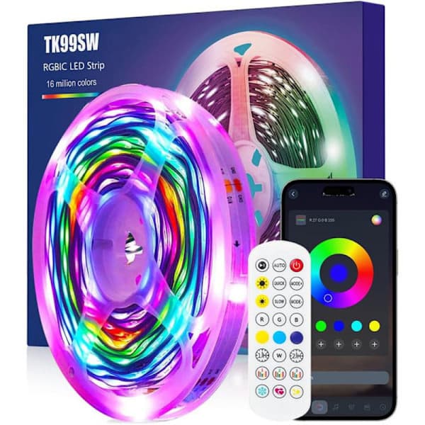 LED-liste / Lyskæde / LED-strip - 6 meter RGB