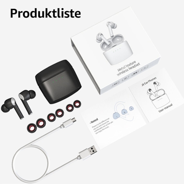 Hörlurar med röststyrning ANC+ENC brusreducering