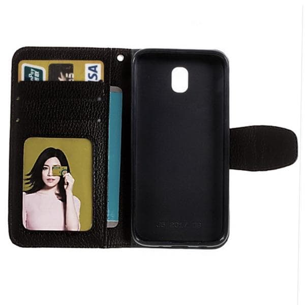 Kompatibel med Samsung Galaxy A05 pung-stil telefoncover, sort