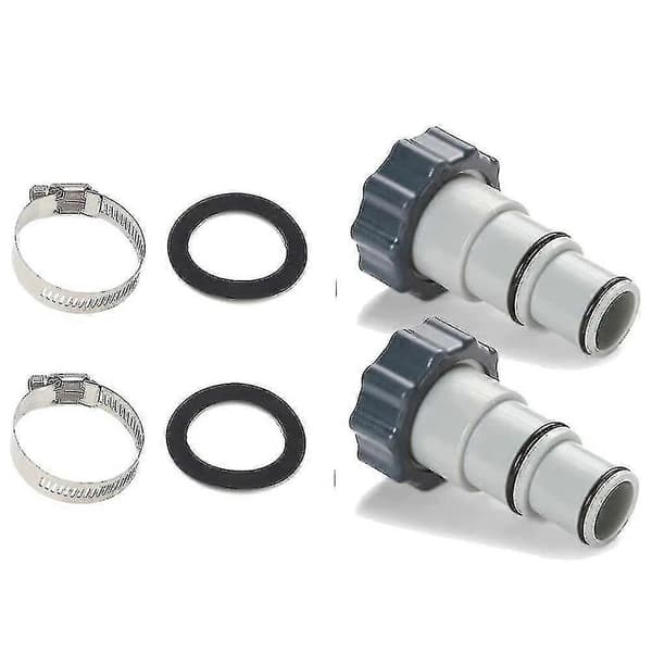 2 stk. Poolslangeadapter, Pooladapter, Intex Pooladapter, Poolslangeadapter, Pumpeslangeadapter, Poolslangeforbindelse 32 og 38 mm