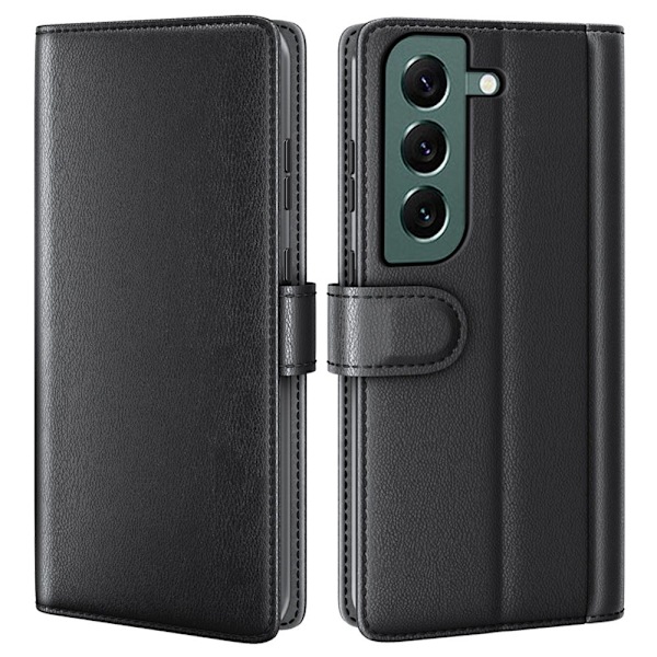 Äkta Läderfodral Samsung Galaxy S23 Plus Svart
