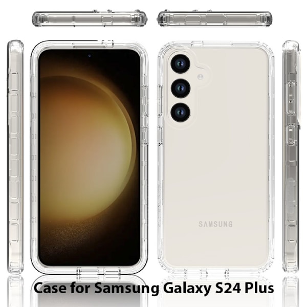 Samsung S24 Plus Heltäckande Premium 3D Skal 3in1 ThreeSixty Clear