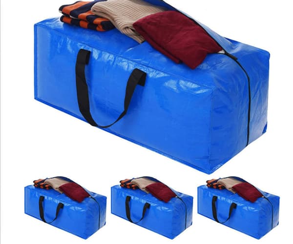 2-pack extra stora förvaringsväskor med ryggsäcksremmar, flytt, tra
