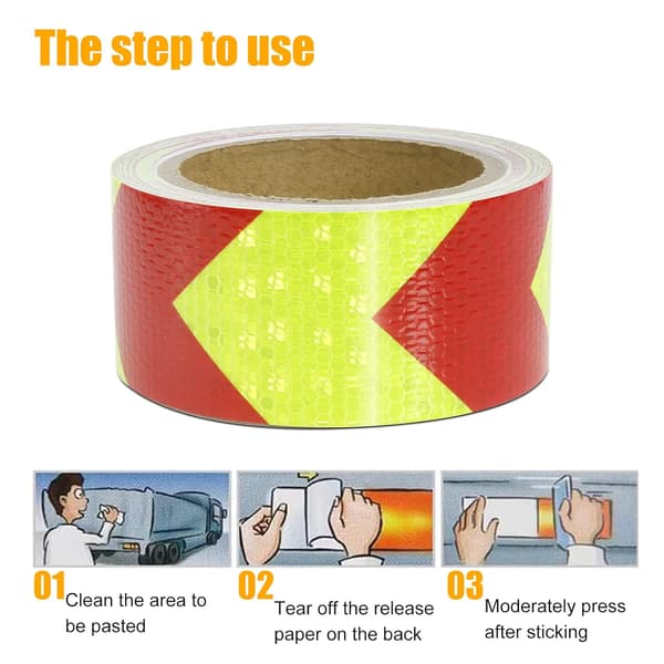 Rød og gul refleksbånd vanntett High Vis refleksbånd