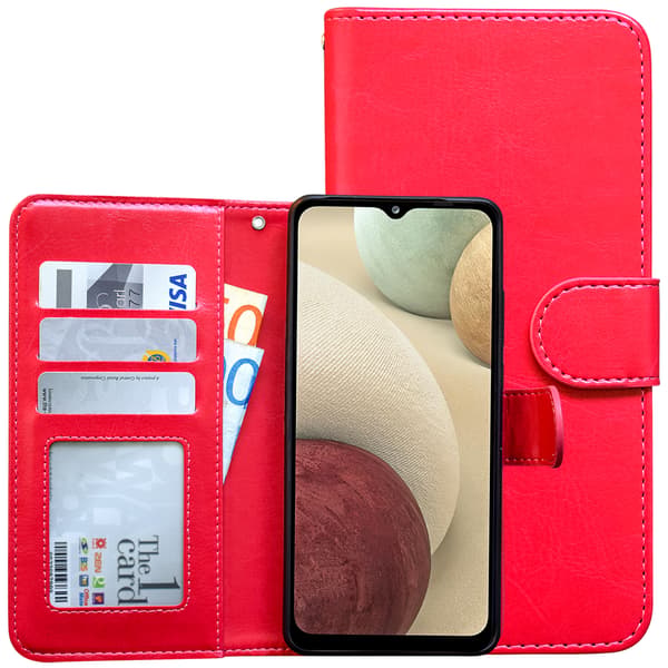 Galaxy A32 5G, nahkakotelo, suoja, pinkki Rosa