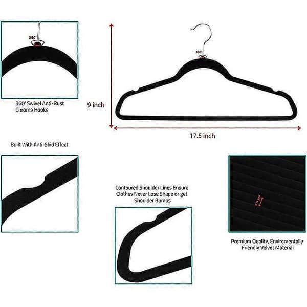 Halkfria Kraftiga Klädhängare - Kostymhängare - (25-pack)