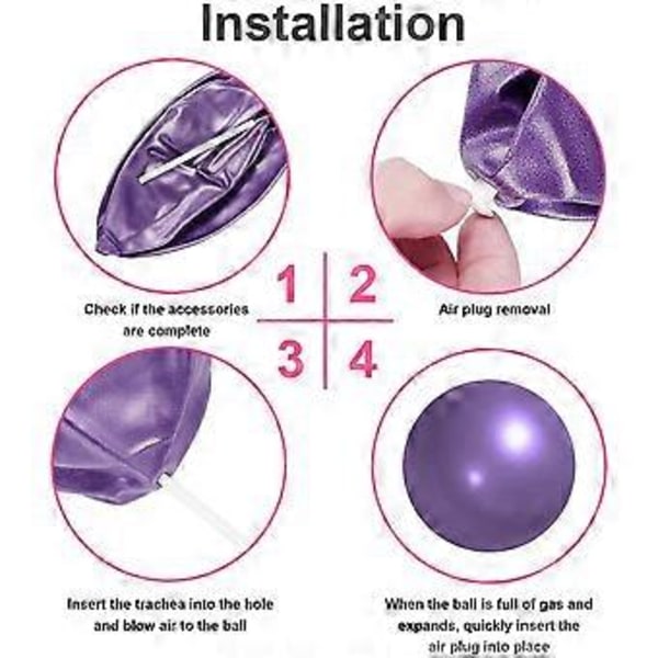 Pilatesboll - (2-pack) Stabilitetsboll för Yoga och Fysioterapi - Förbättrar Balansen