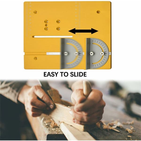 Mini Universal Sirkulær Bordvinkel Saglinjal Slitesterk DIY Trearbeid