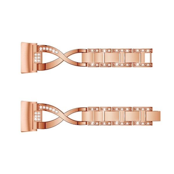 Rhinestone Kristallarmband Fitbit Charge 3/4 Rose Guld