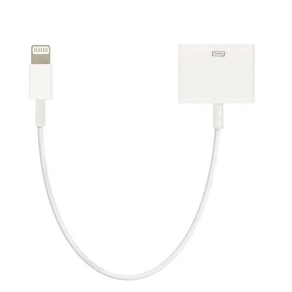 Belysningsadapterkabel for 30-pinners lading og synkronisering, hvit iPhone