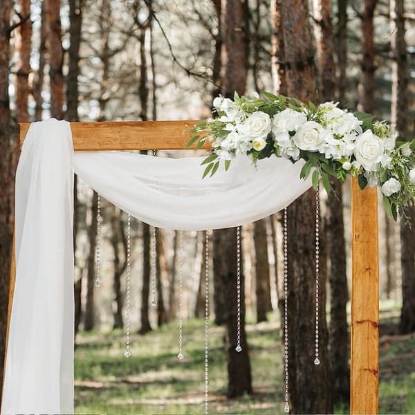 65 cm hääkaaren kukat, valkoinen