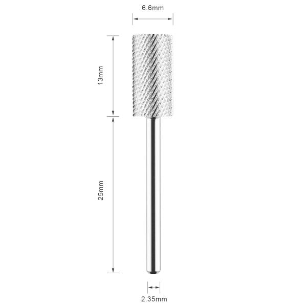 Hårdmetall spikfräscylinder 2,35 mm bit gelspik