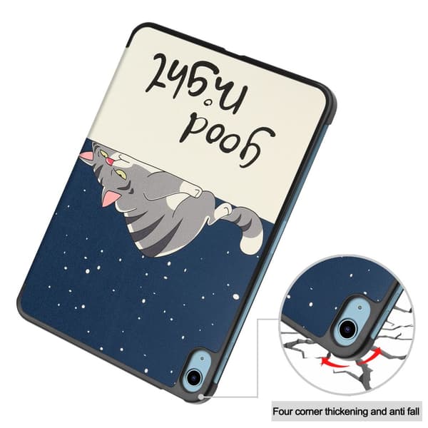 iPad 10.9, 2022, 10. gen, Deksel, Tri-fold, Katt