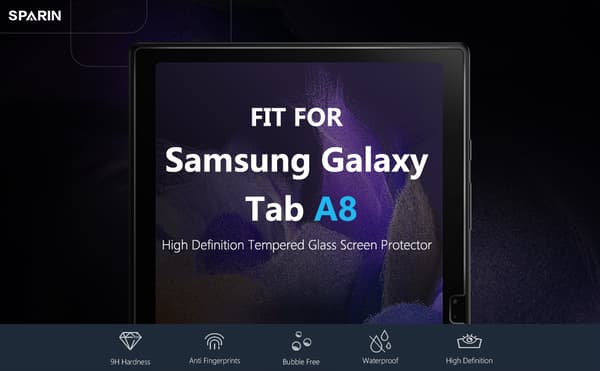 [2-pack] Skärmskydd för Samsung Galaxy Tab A8 (2021 års modell) 10,4 tum härdat glas/repskydd/bubbelfritt