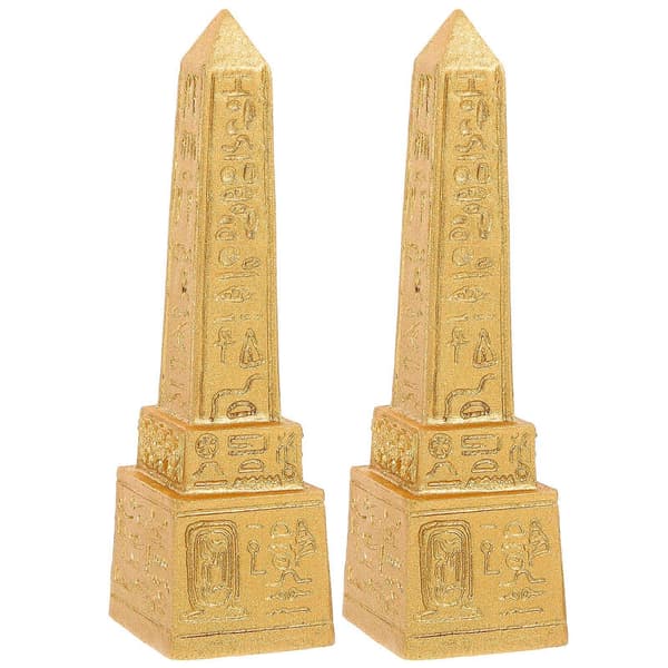 2 stk. gammel egyptisk statue egyptisk indretning til hjemmekontor egyptisk tårn til pynt