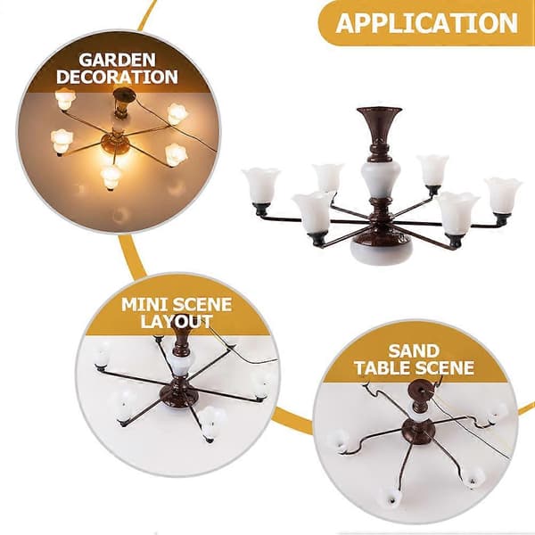 Liten taklampe modell Mini Lysende taklampe modell Sandbord Bygg DIY Materiale