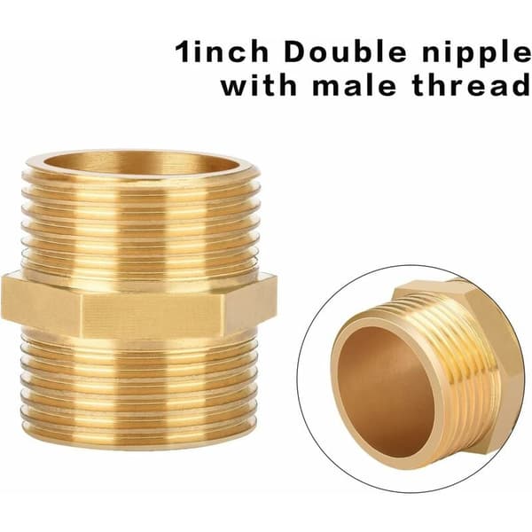Tunge messingrøradapterfittings, solid messing haveslangeadapter til VVS og centralvarme, designet med præcision NPT han sekskantnippel til