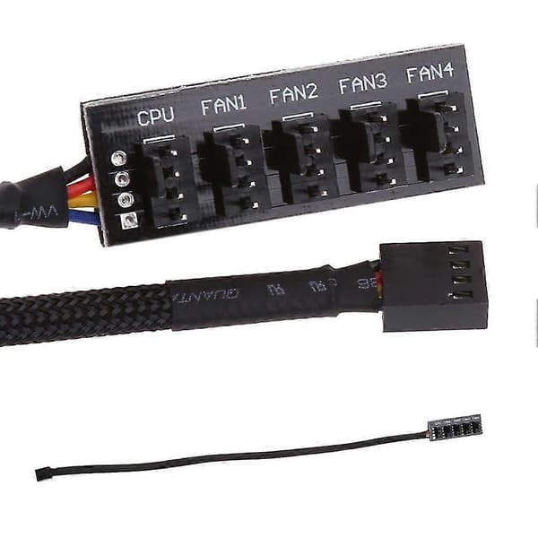 1 til 5 4-Pin TX4 PWM CPU Kjølevifte Flettet Strømkabel Hub Splitter Adapter