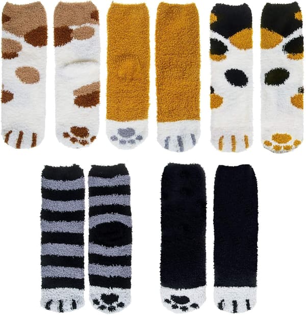 Varmfodrade vinterstrumpor för kvinnor, fluffiga strumpor, fleece