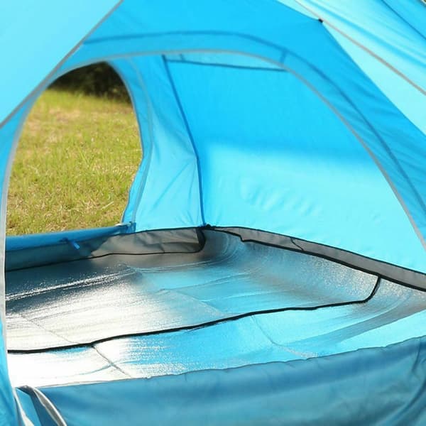 Vattentät campingmatta i aluminiumfolie, hopfällbart fuktskyddande liggunderlag för utomhuspicknick