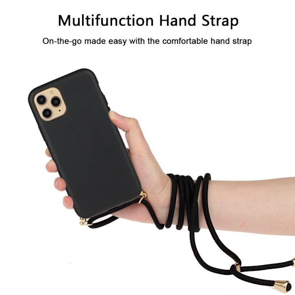 iPhone 13 Pro Skal Halsband Svart