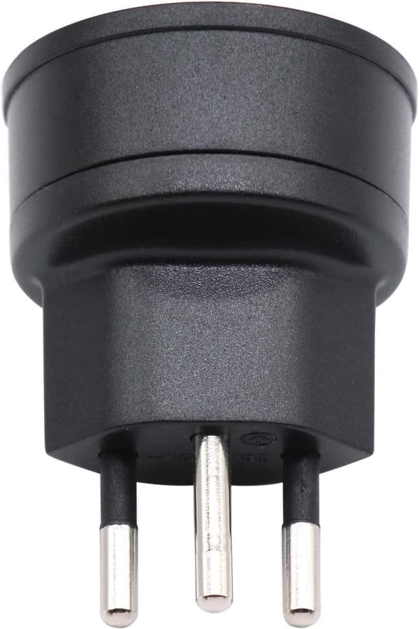 EU til Sveits / Liechtenstein 2-pins adapter DE/FR/IT/ES 3-pins