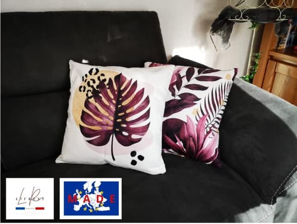 Pudebetræk 45x45 Violet Collection Dekorativt Pudebetræk til