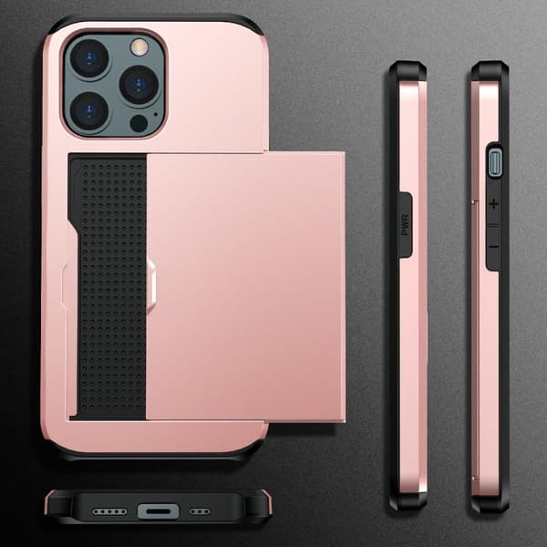 SKALO iPhone 13 Armor Cover Kortholder - Sort