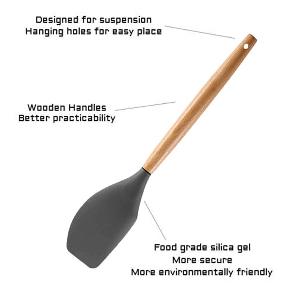 2-delars köksredskapsset, lätt att rengöra träkök
