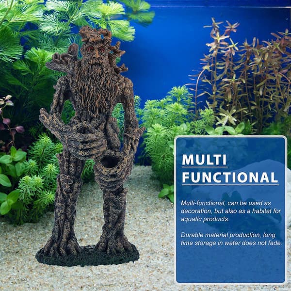 Akvarium Treemann Pynt Simulering Tre Mann Modell Figur (Tilfeldig Farge)