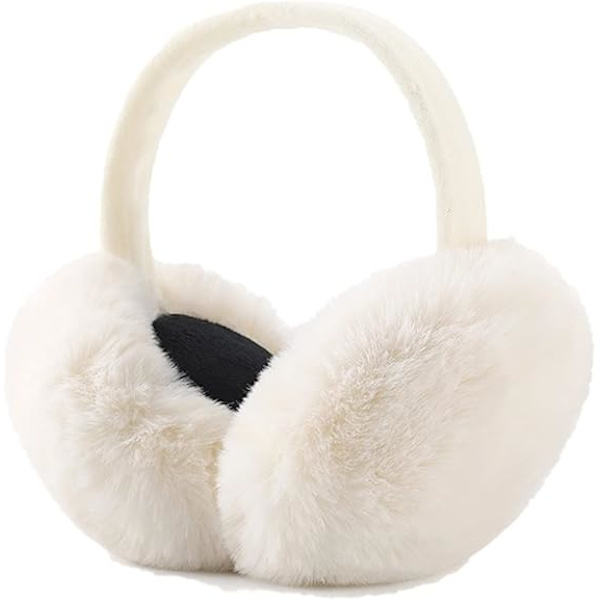 Ørevarmere til kvinder Vintertilbehør Plysset Fluffy Foldbar Therm