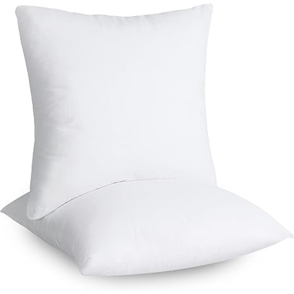 Sängkudde Kudde (2-pack, Vit) - 45x45 cm Säng- och Soffkudde